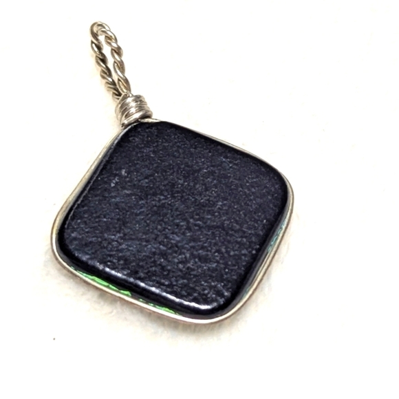 Artisan Made Dichroic Glass Tree Of Life Pendant Wrapped In Sterling Wire - Picture 5 of 9